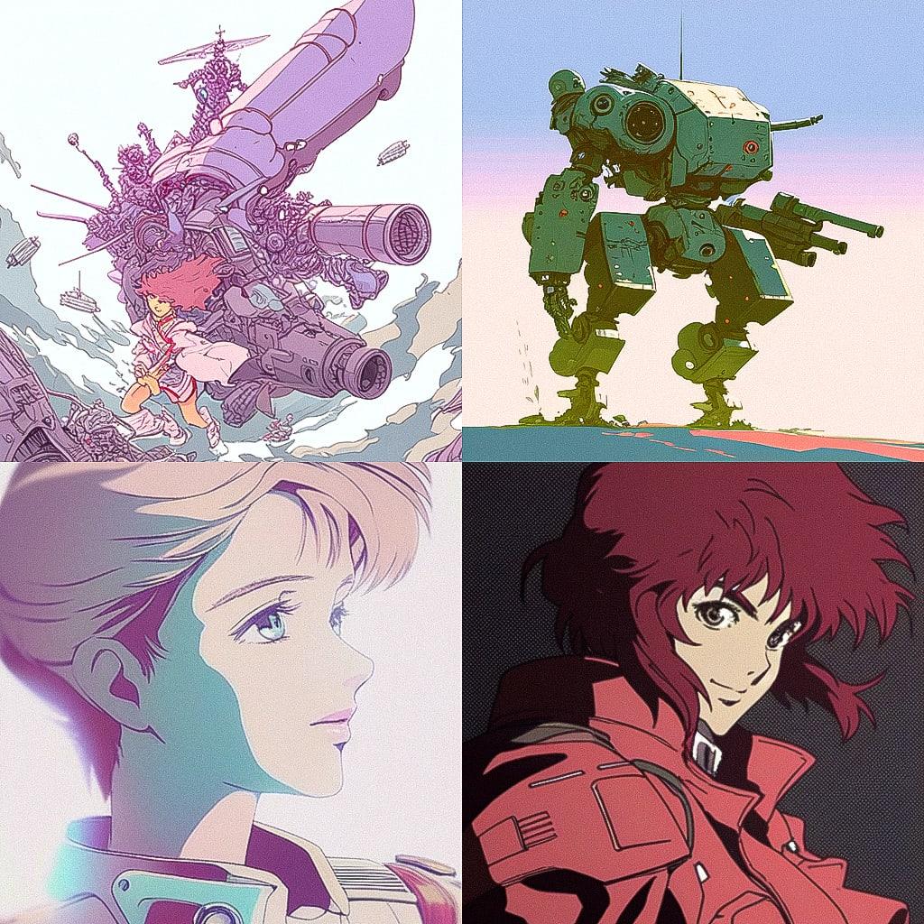 Yoshiyuki Tomino style, Midjourney Niji 4, render 1 of 4