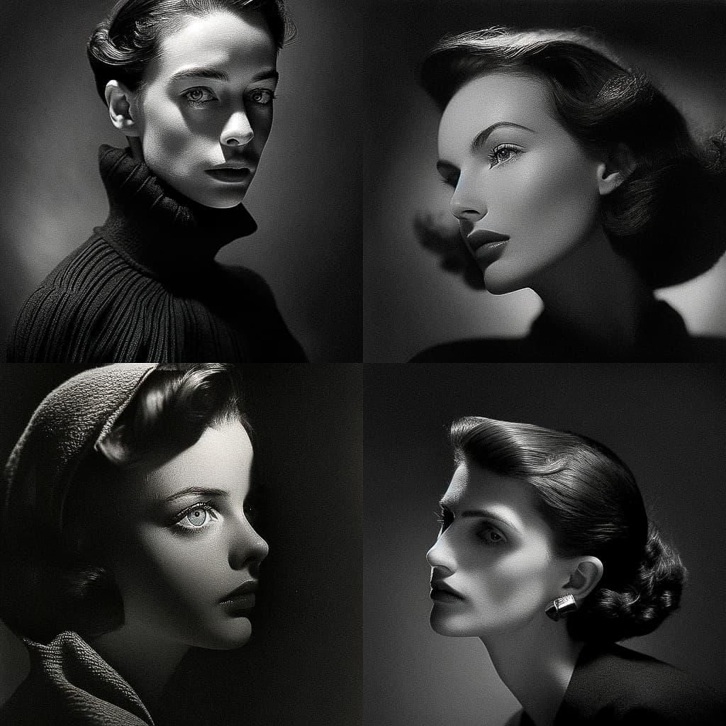 Yousuf Karsh style, Midjourney Niji 5, render 1 of 4