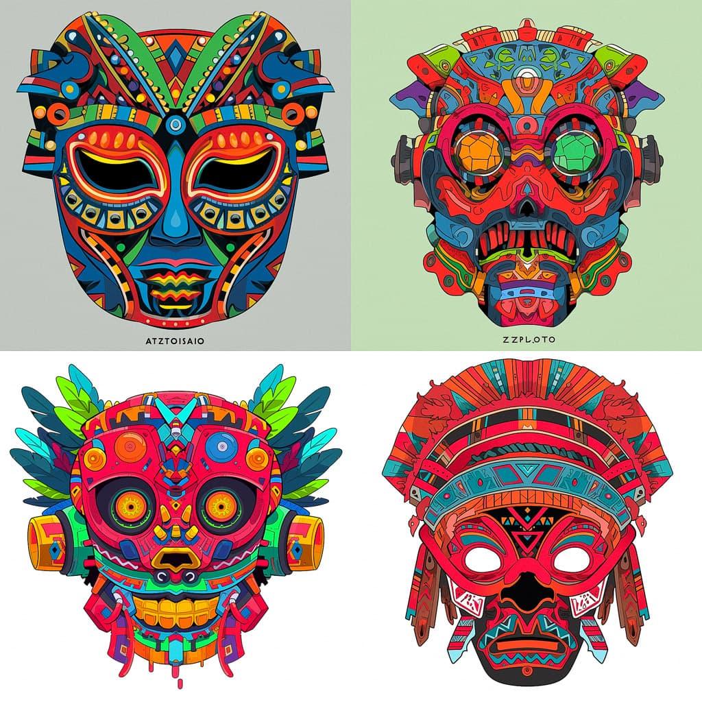 Zapatista mask style, Midjourney Niji 5, render 1 of 4