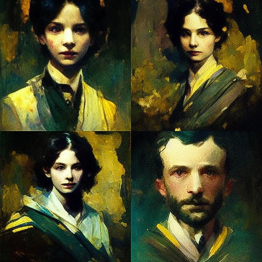 Abbott Handerson Thayer style, Midjourney V3, render 1 of 4