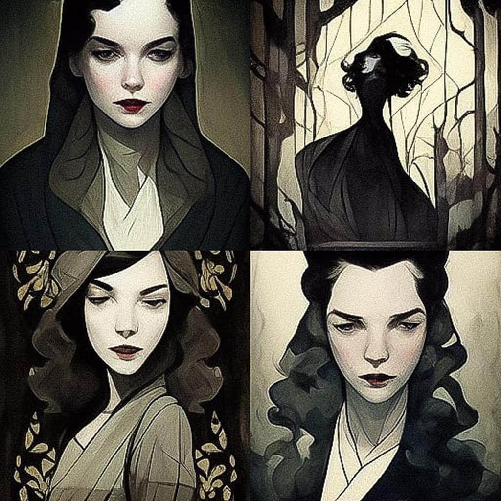 Abigail Larson style, Midjourney V3, render 1 of 4