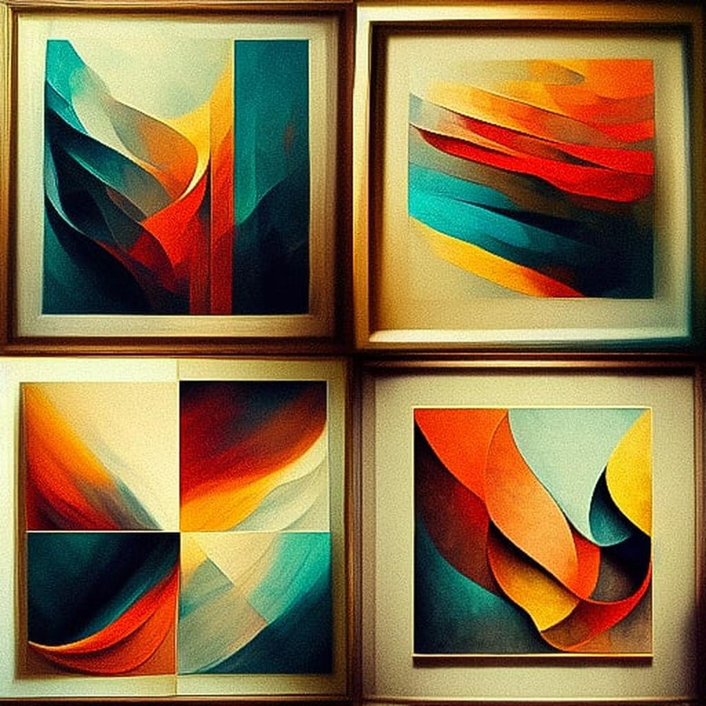 Abstract art style, Midjourney V3, render 1 of 4
