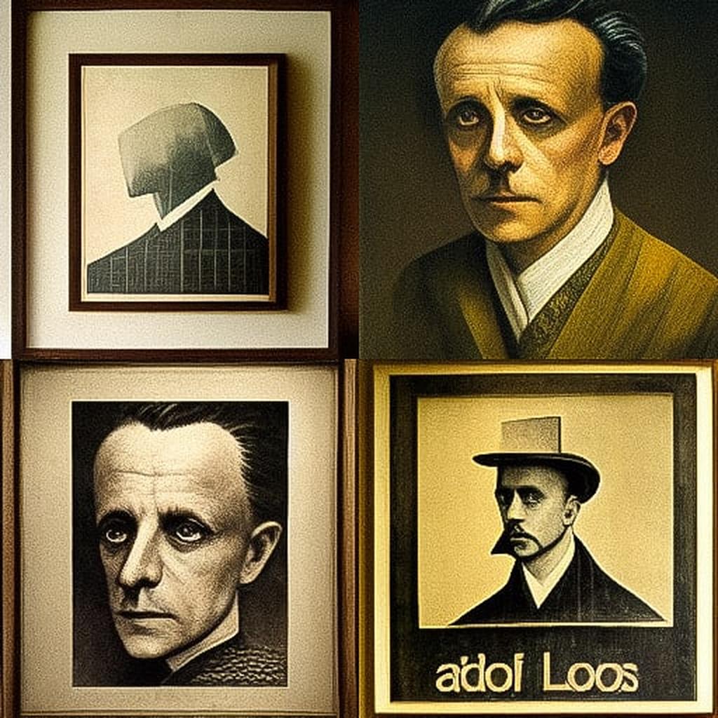 Adolf Loos style, Midjourney V3, render 1 of 4