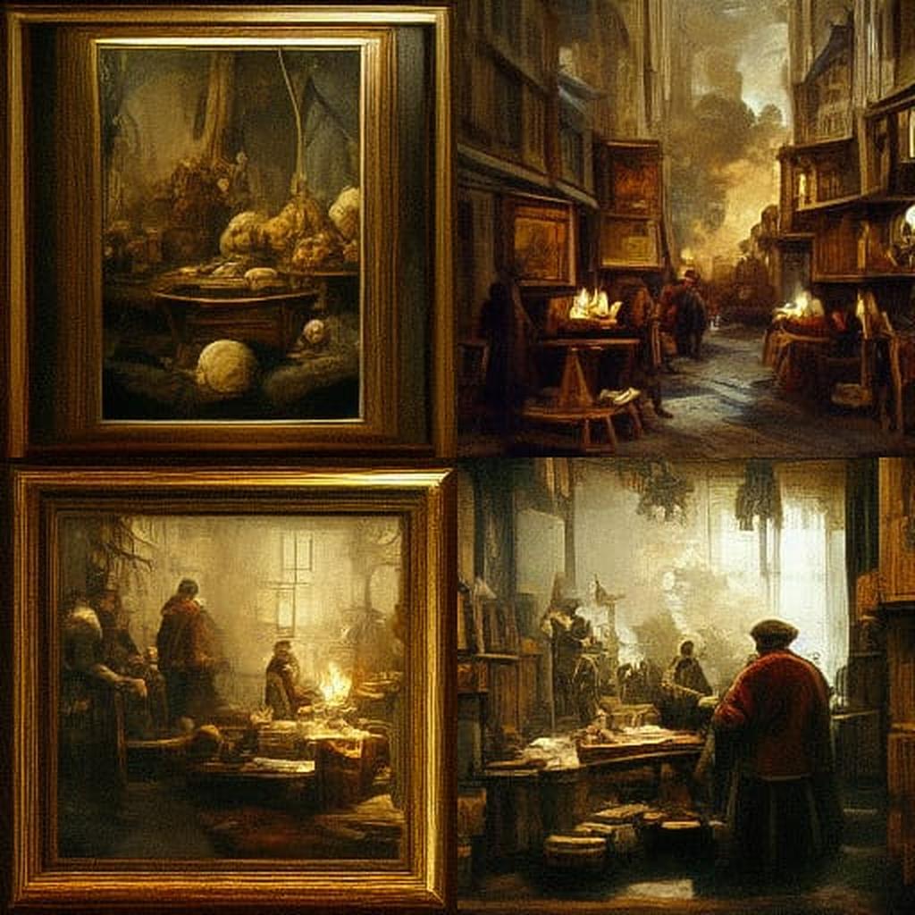 Adriaen van Ostade style, Midjourney V3, render 1 of 4