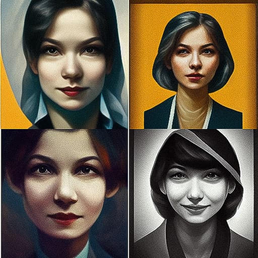 Advertising portrait style, Midjourney V3, render 1 of 4
