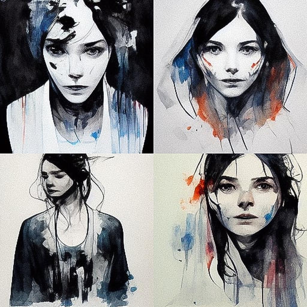 Agnes Cecile style, Midjourney V3, render 1 of 4