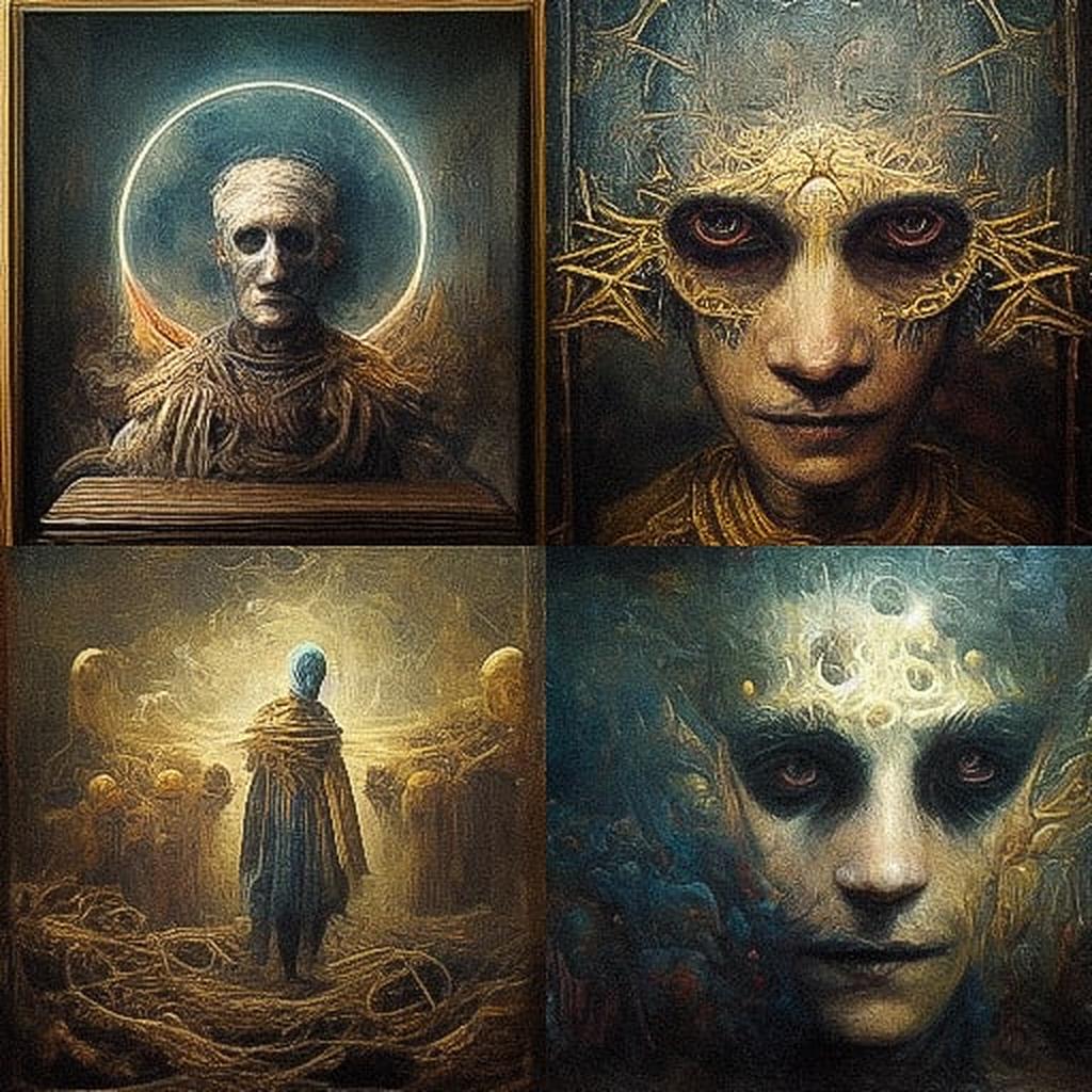 Agostino Arrivabene style, Midjourney V3, render 1 of 4