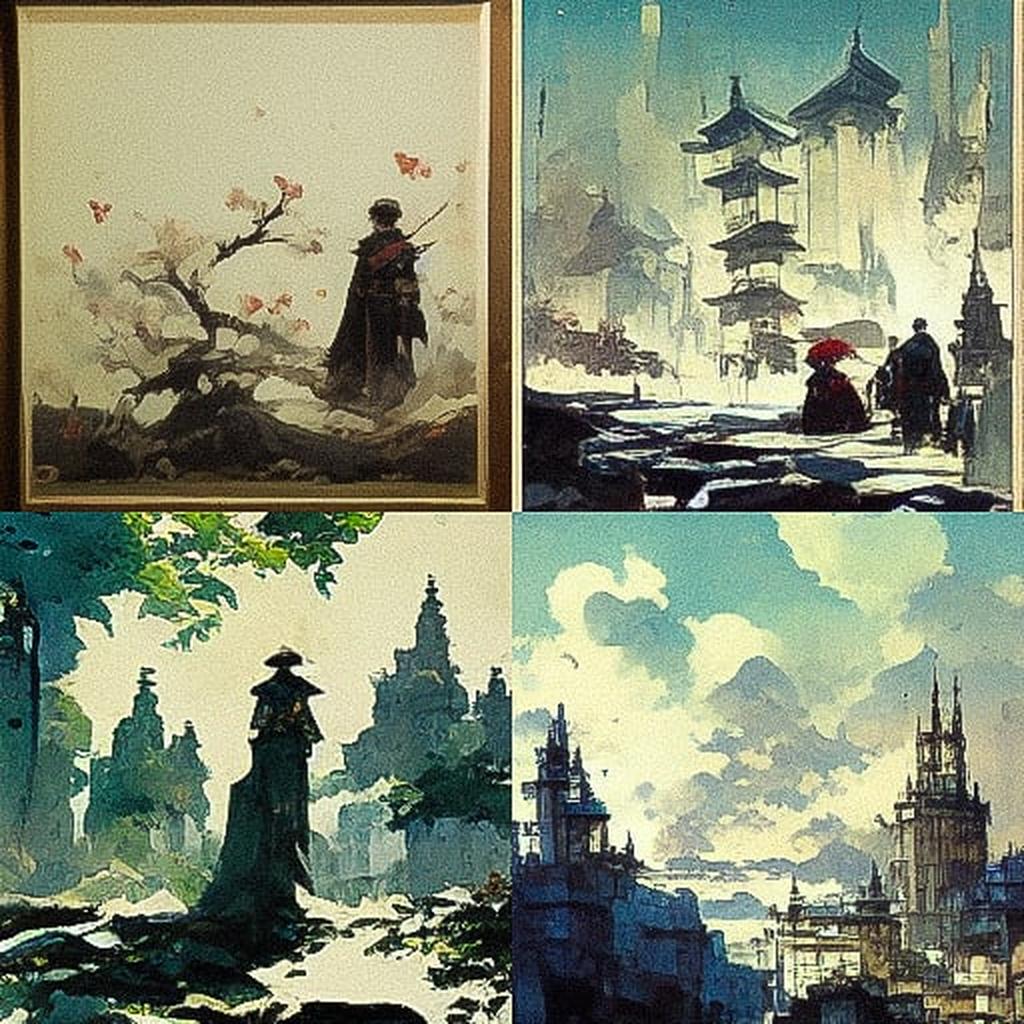 Akihiko Yoshida style, Midjourney V3, render 1 of 4