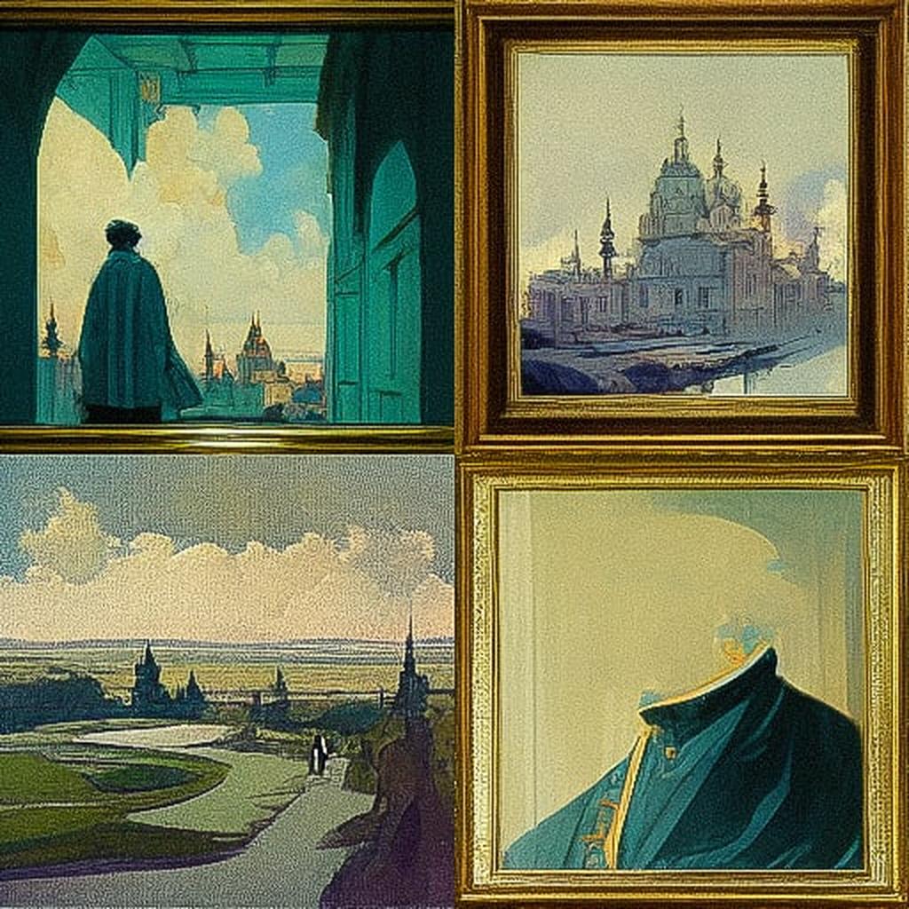 Albert Benois style, Midjourney V3, render 1 of 4
