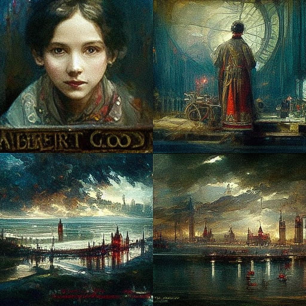 Albert Goodwin style, Midjourney V3, render 1 of 4