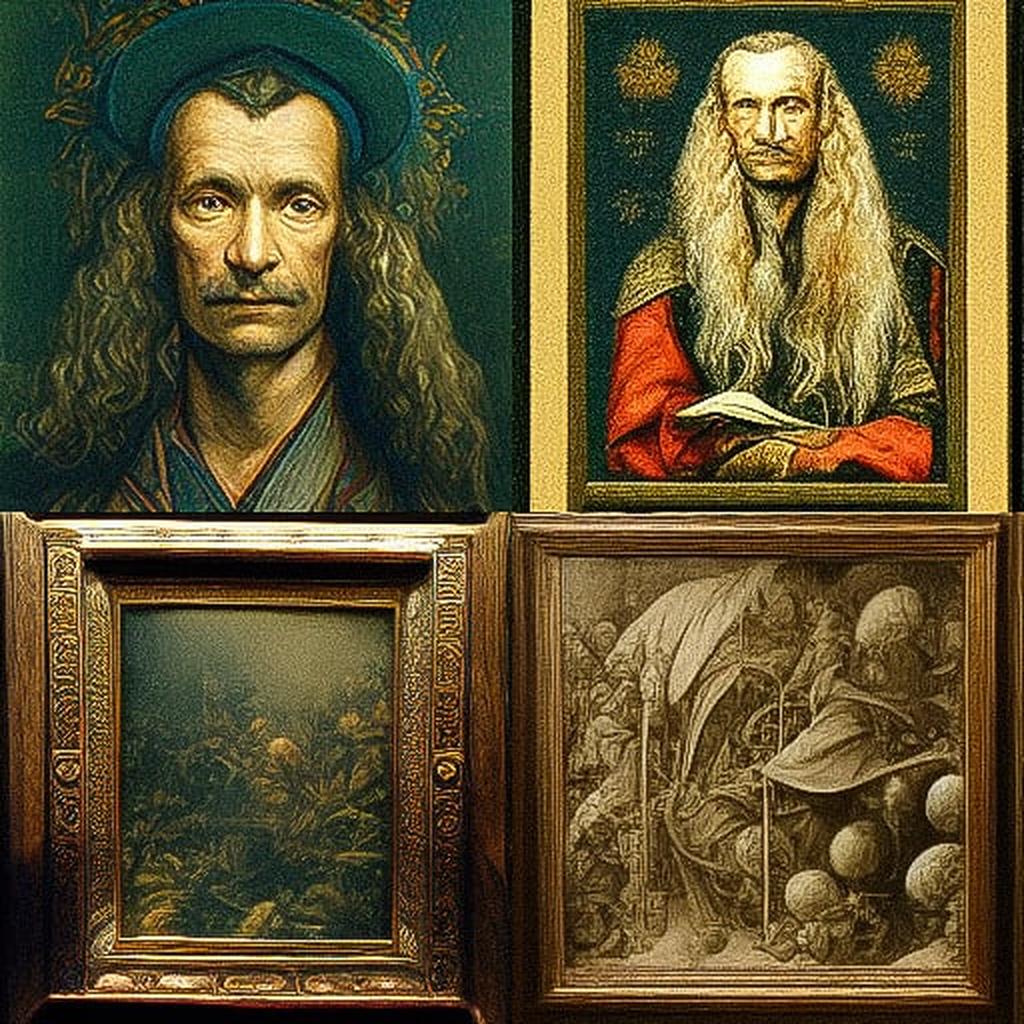 Albrecht Durer style, Midjourney V3, render 1 of 4
