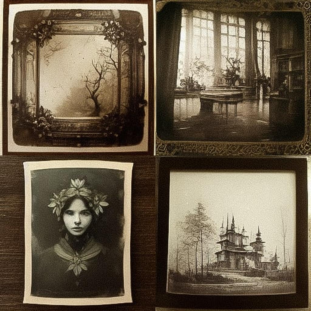 Albumen print style, Midjourney V3, render 1 of 4