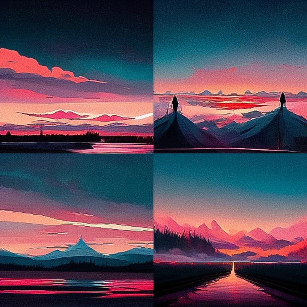 Alena Aenami style, Midjourney V3, render 1 of 4
