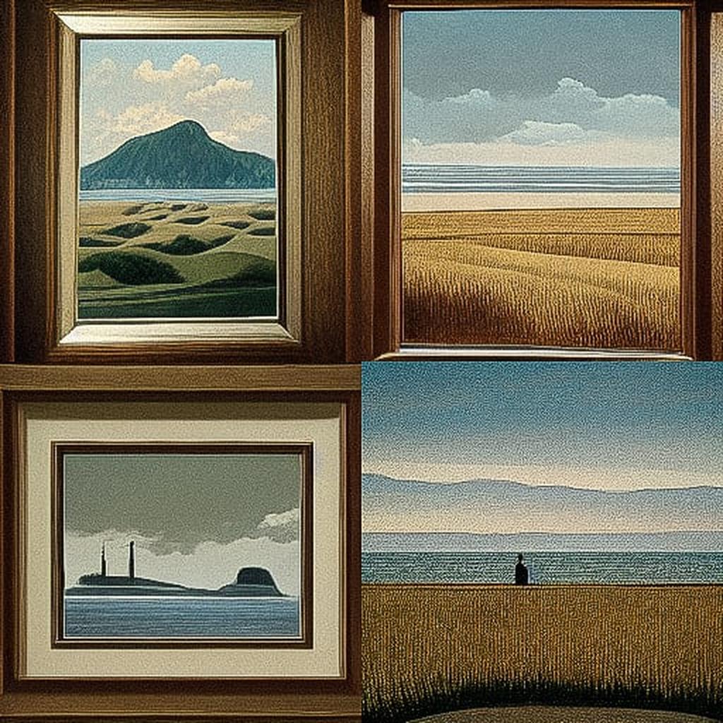 Alex Colville style, Midjourney V3, render 1 of 4