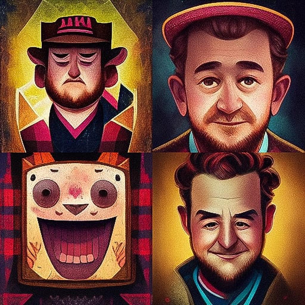 Alex Hirsch style, Midjourney V3, render 1 of 4