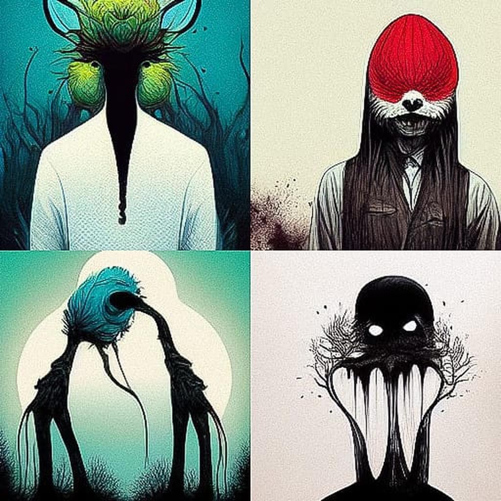 Alex Pardee style, Midjourney V3, render 1 of 4