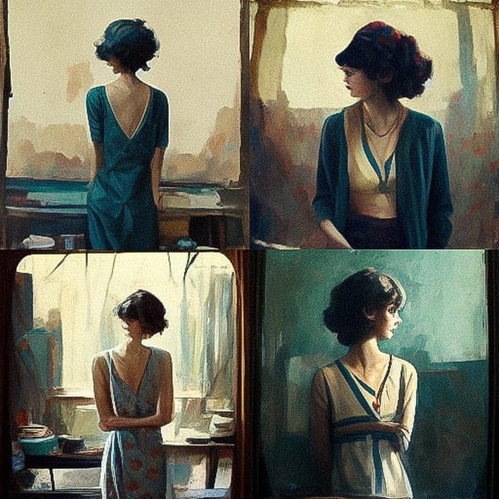 Alex Russell Flint style, Midjourney V3, render 1 of 4
