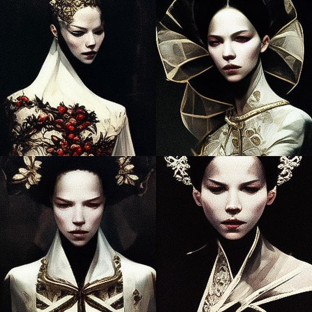 Alexander McQueen style, Midjourney V3, render 1 of 4