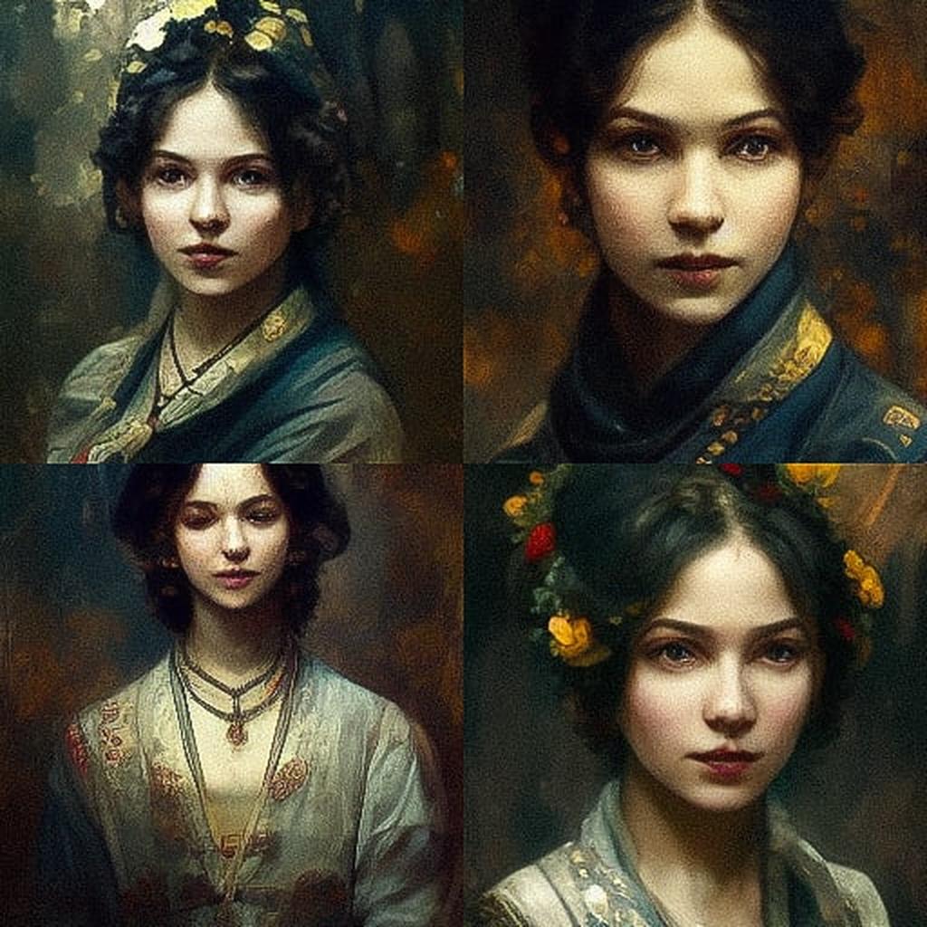 Alexei Harlamoff style, Midjourney V3, render 1 of 4