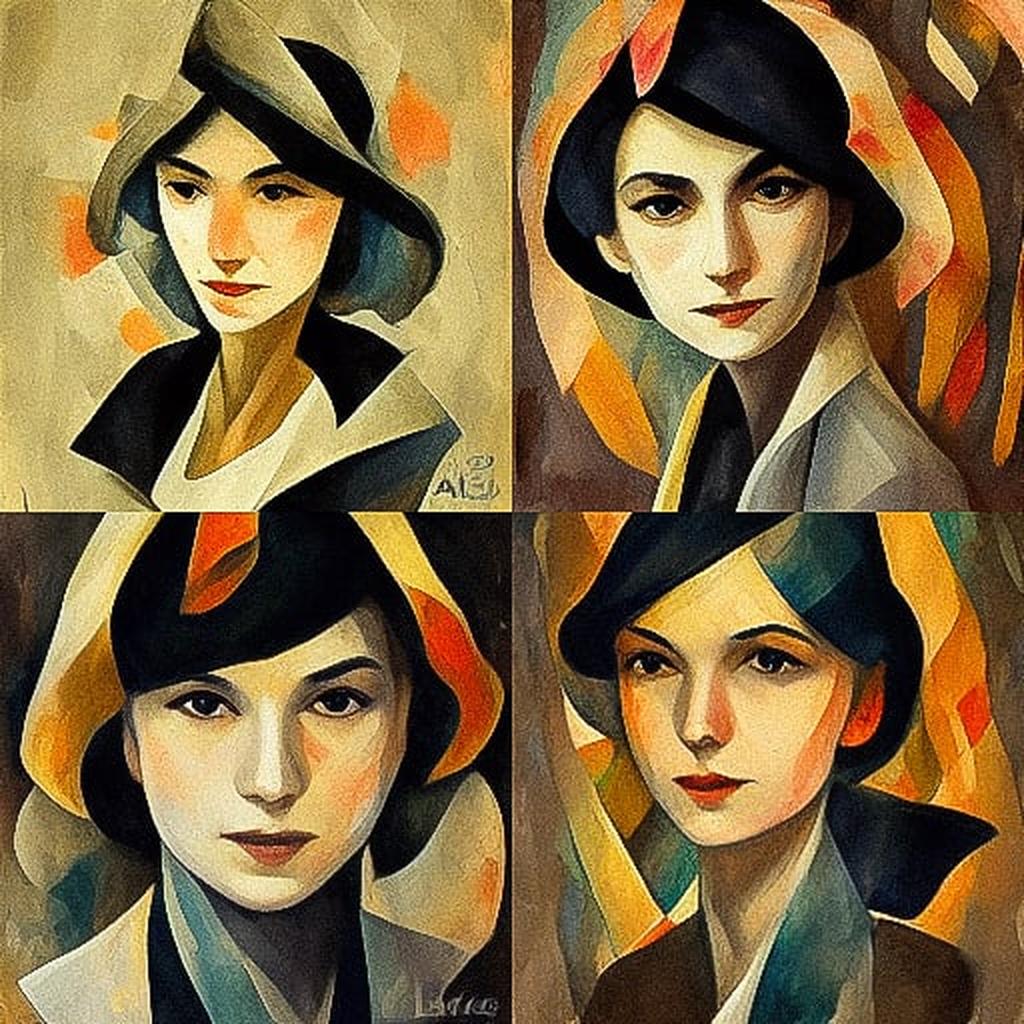 Alice Bailly style, Midjourney V3, render 1 of 4