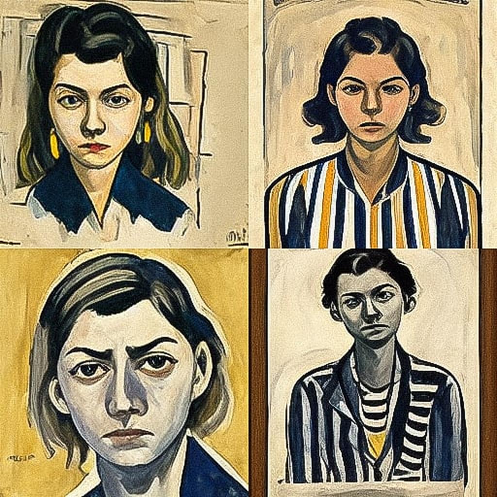Alice Neel style, Midjourney V3, render 1 of 4