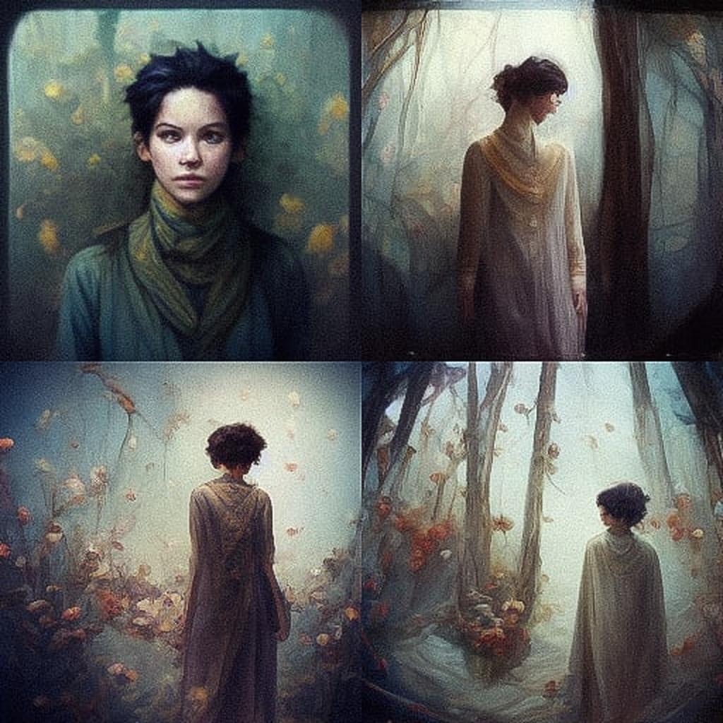 Alyssa Monks style, Midjourney V3, render 1 of 4