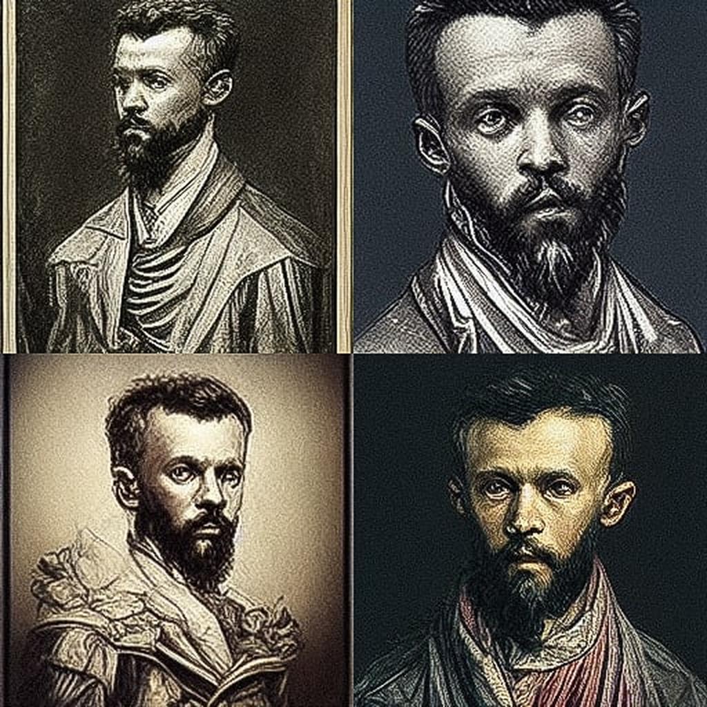 Andreas Vesalius style, Midjourney V3, render 1 of 4