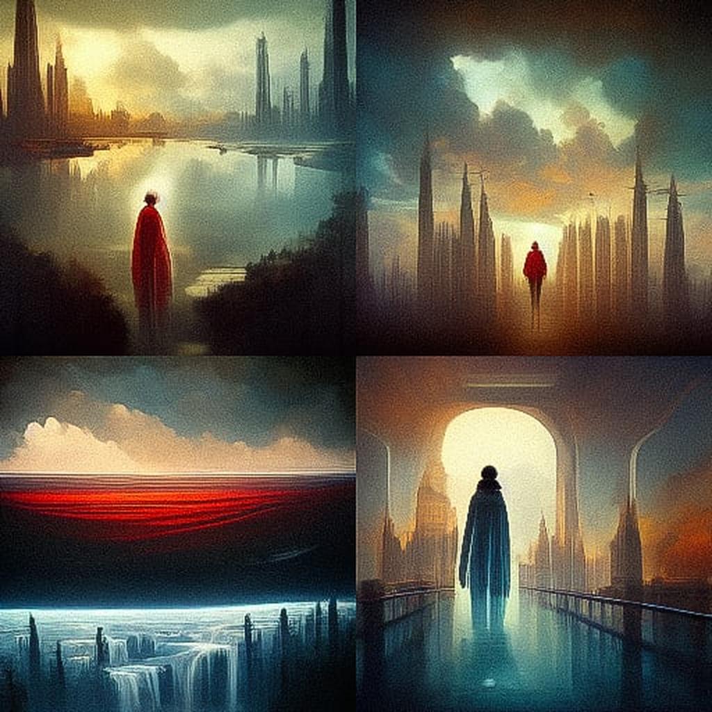 Andy Fairhurst style, Midjourney V3, render 1 of 4
