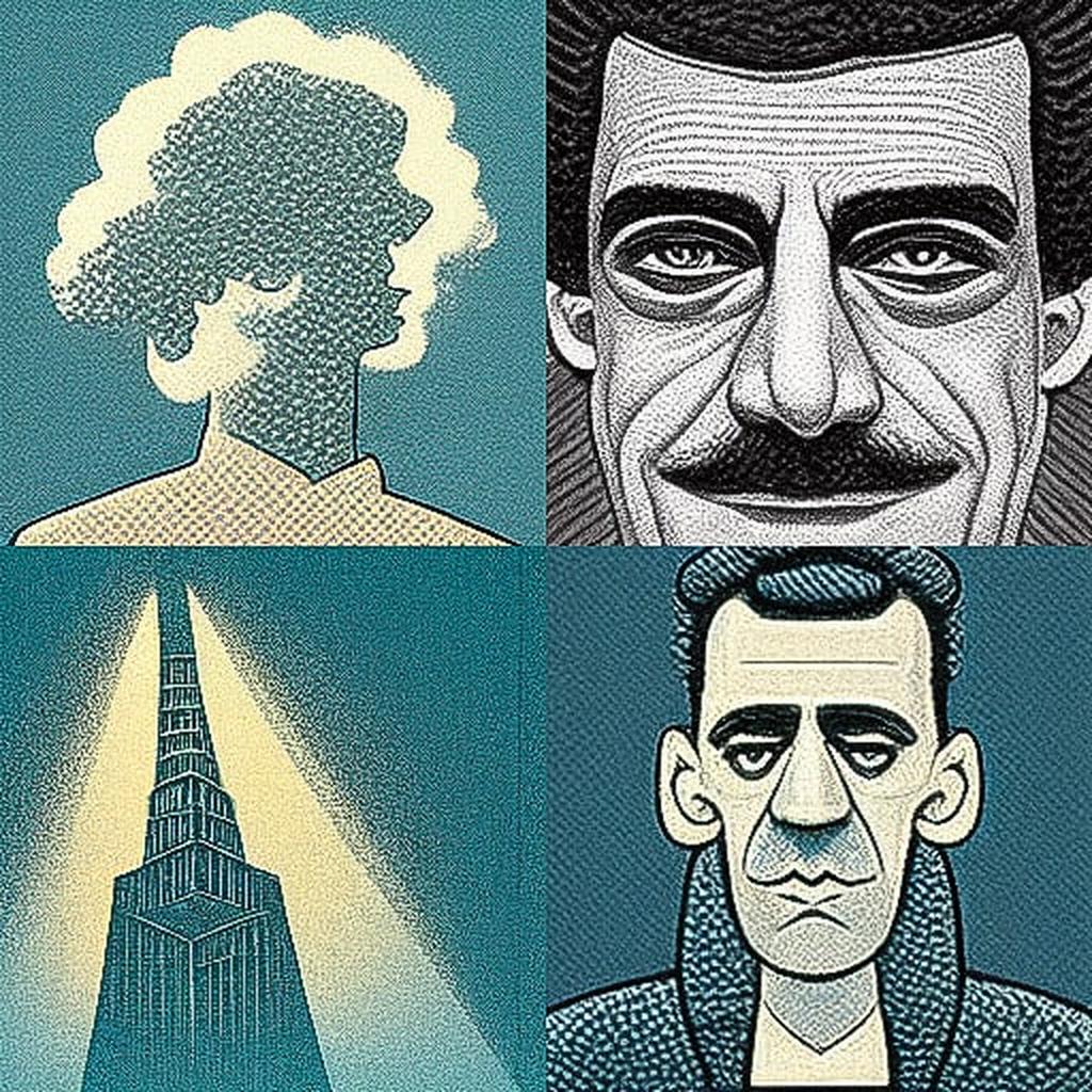 Andy Singer style, Midjourney V3, render 1 of 4