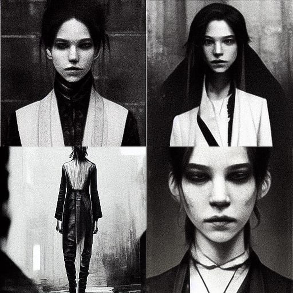 Ann Demeulemeester style, Midjourney V3, render 1 of 4