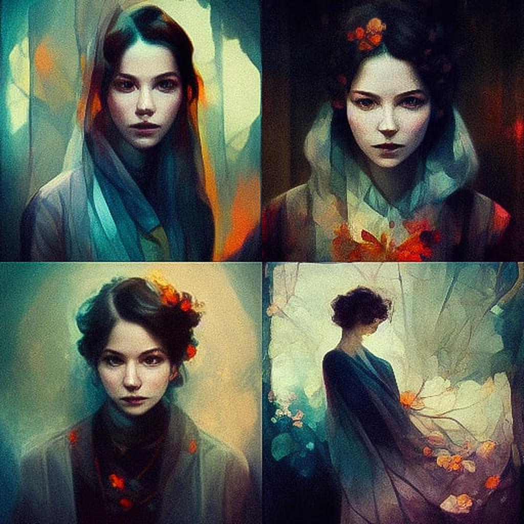Anna Dittmann style, Midjourney V3, render 1 of 4