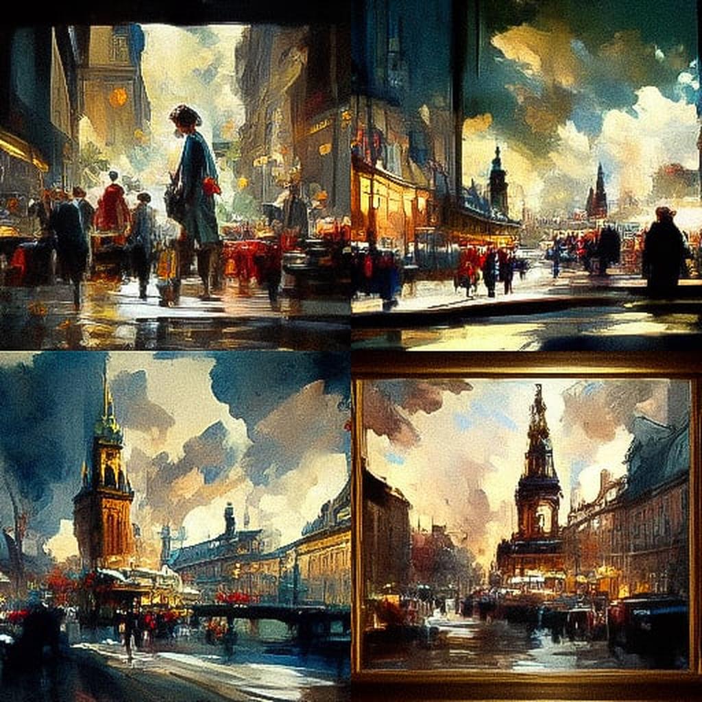 Antoine Blanchard style, Midjourney V3, render 1 of 4