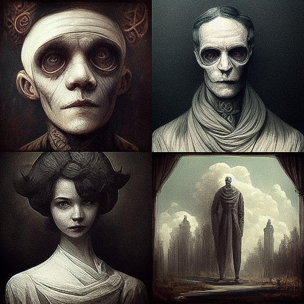 Anton Semenov style, Midjourney V3, render 1 of 4