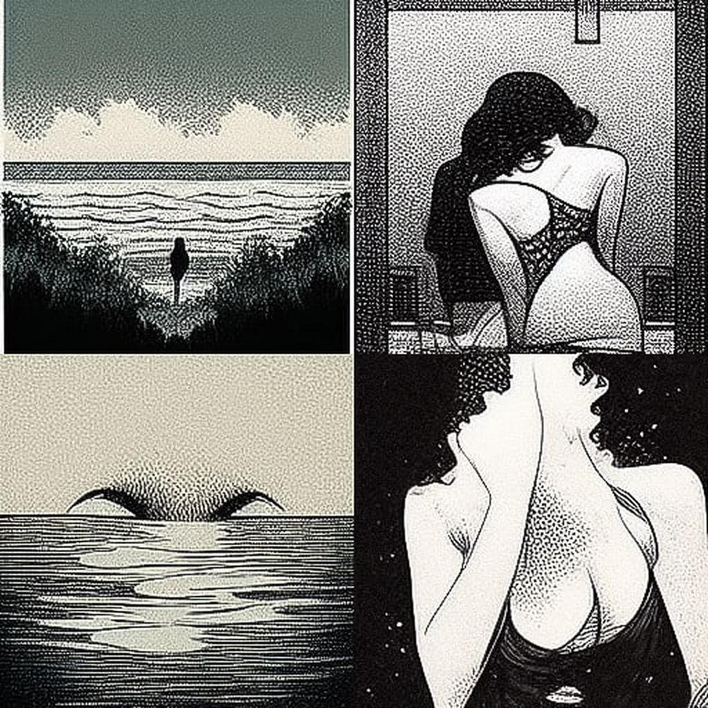 Apollonia Saintclair style, Midjourney V3, render 1 of 4