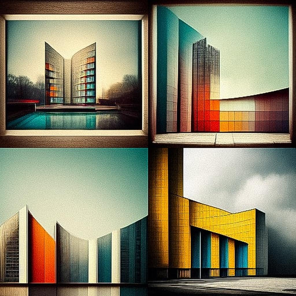 Architectural photography style, Midjourney V3, render 1 of 4