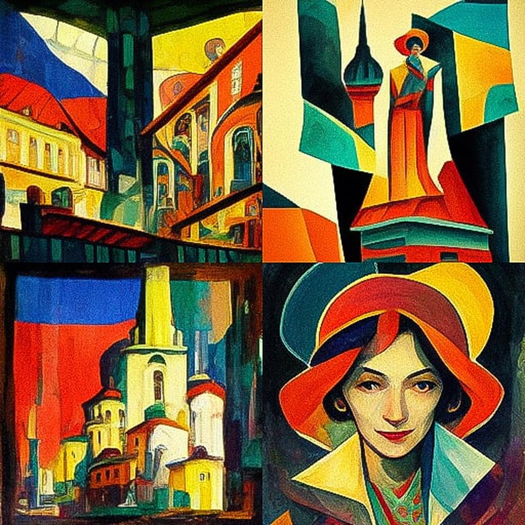 Aristarkh Lentulov style, Midjourney V3, render 1 of 4