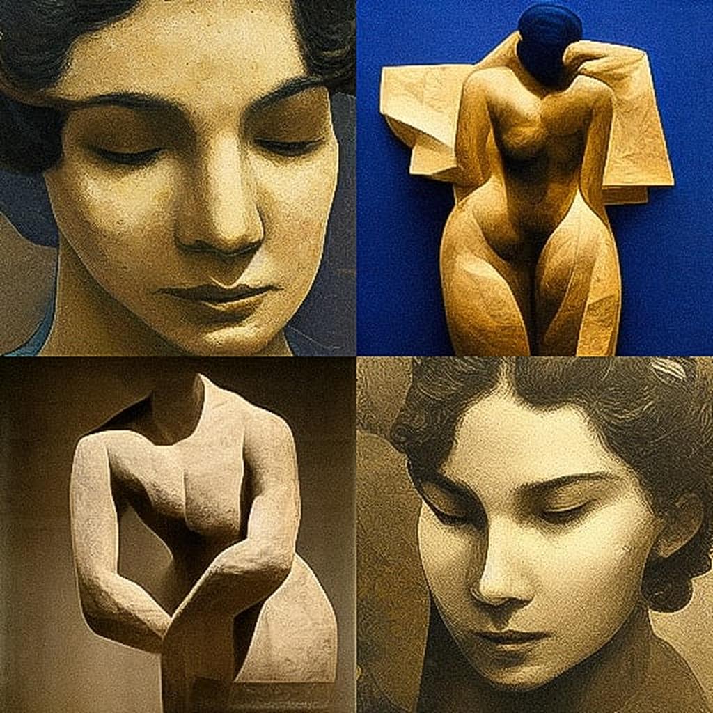 Aristide Maillol style, Midjourney V3, render 1 of 4