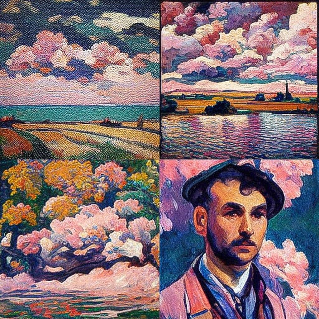 Armand Guillaumin style, Midjourney V3, render 1 of 4