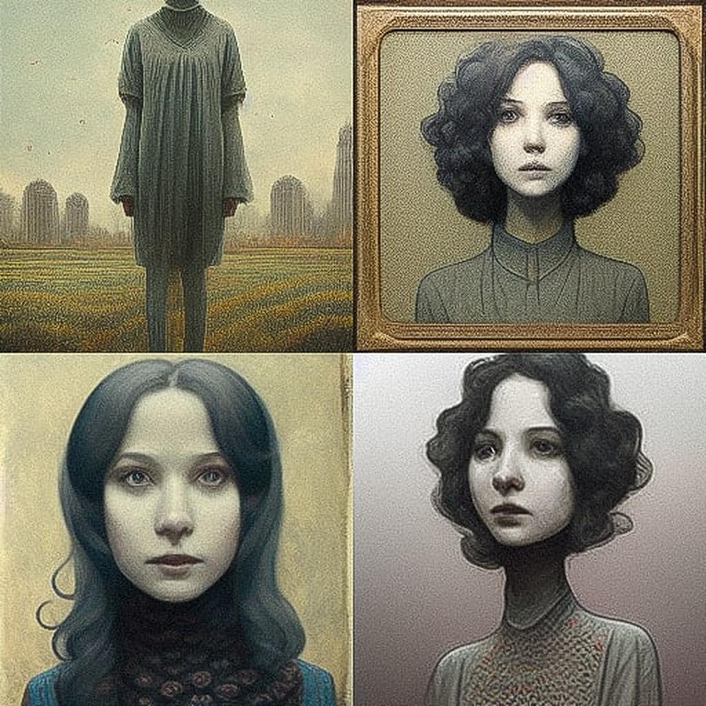 Aron Wiesenfeld style, Midjourney V3, render 1 of 4