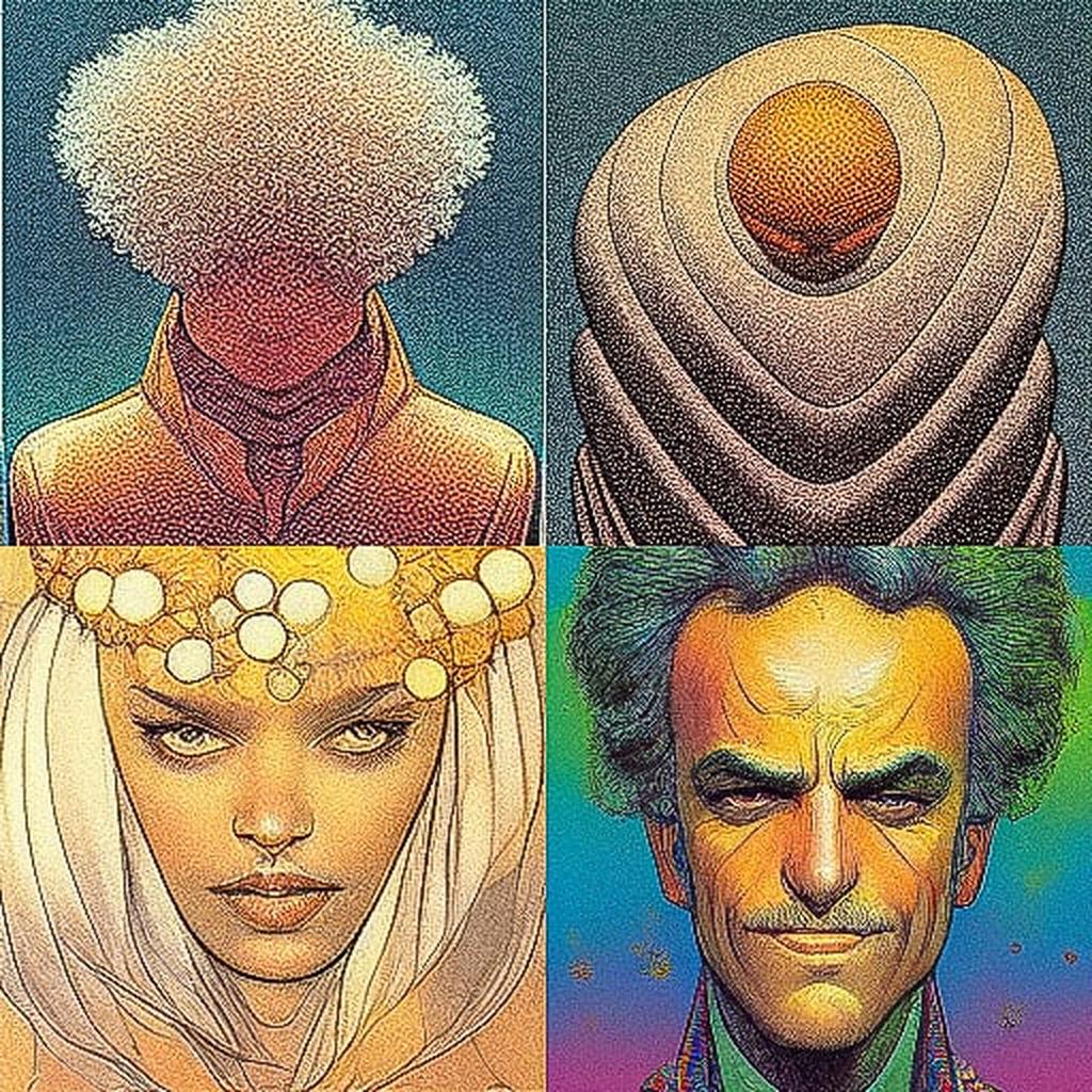 Arthur Adams style, Midjourney V3, render 1 of 4