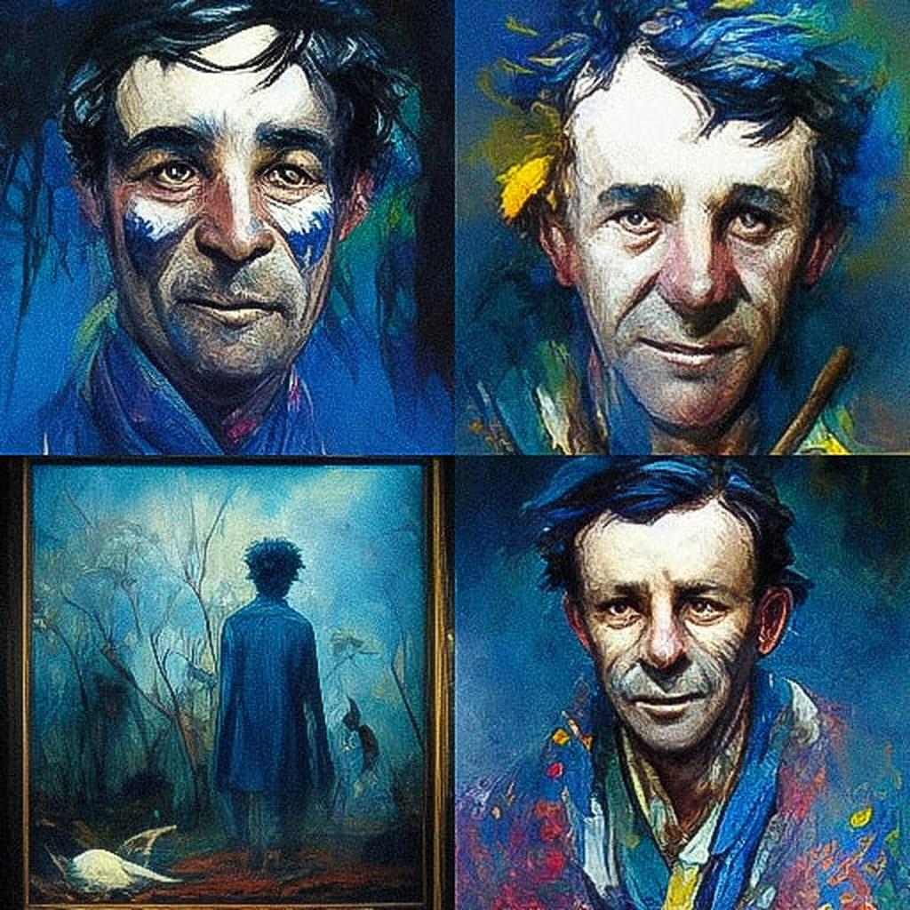 Arthur Boyd style, Midjourney V3, render 1 of 4