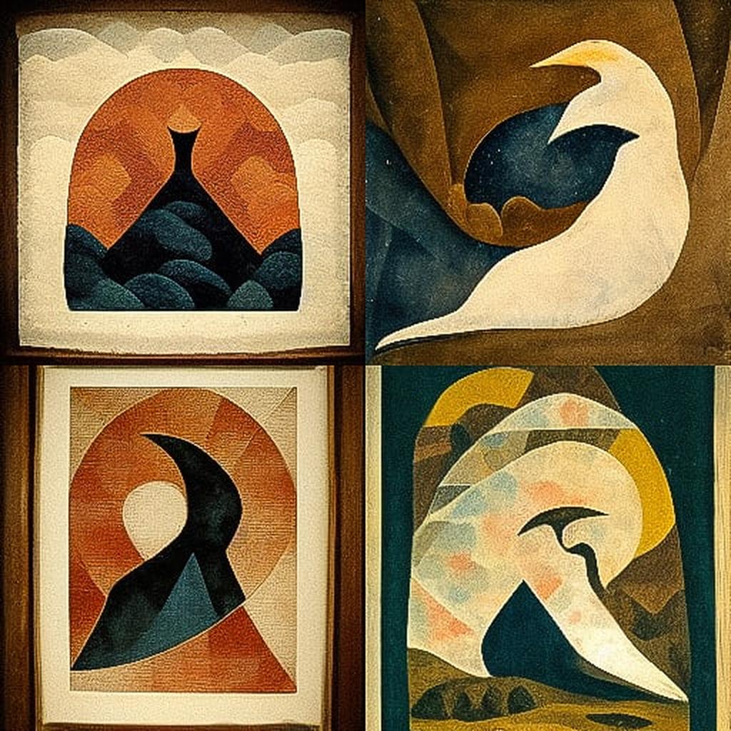 Arthur Dove style, Midjourney V3, render 1 of 4