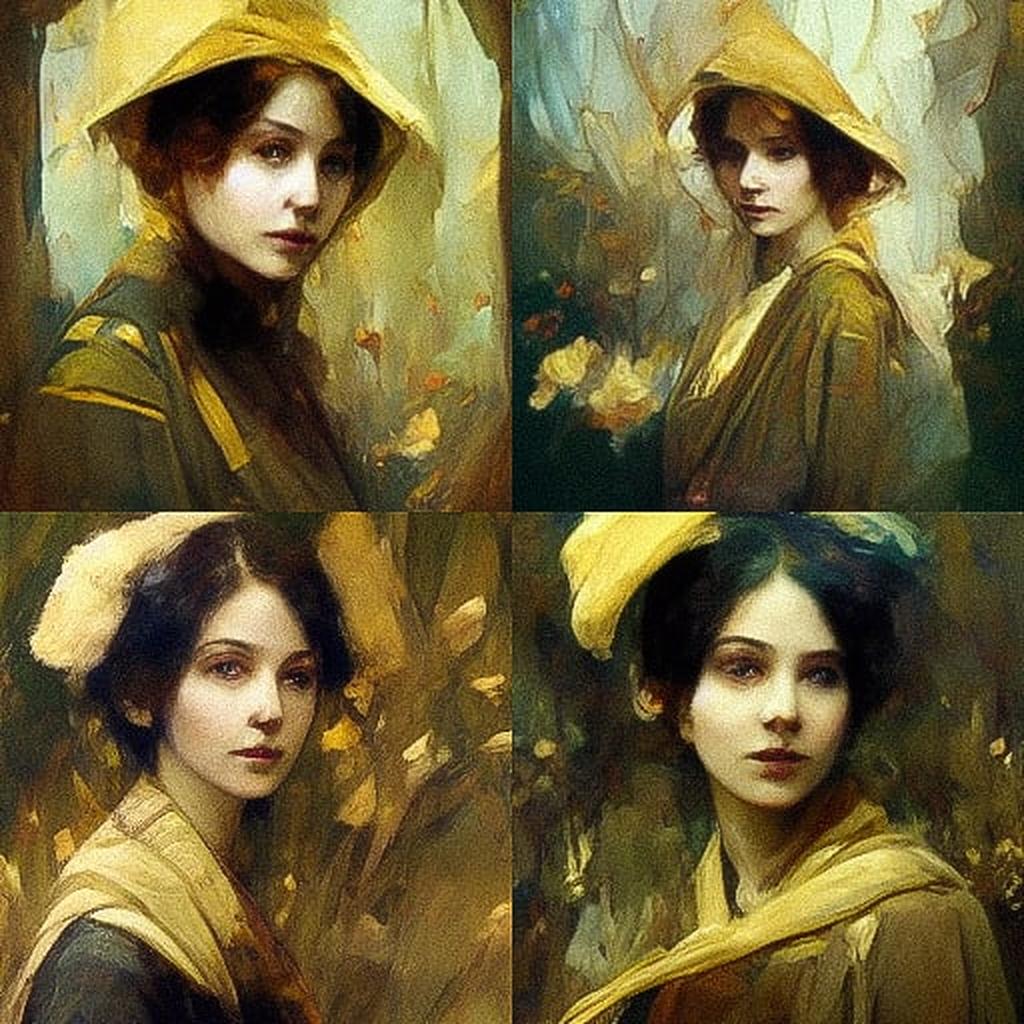 Arthur Hacker style, Midjourney V3, render 1 of 4