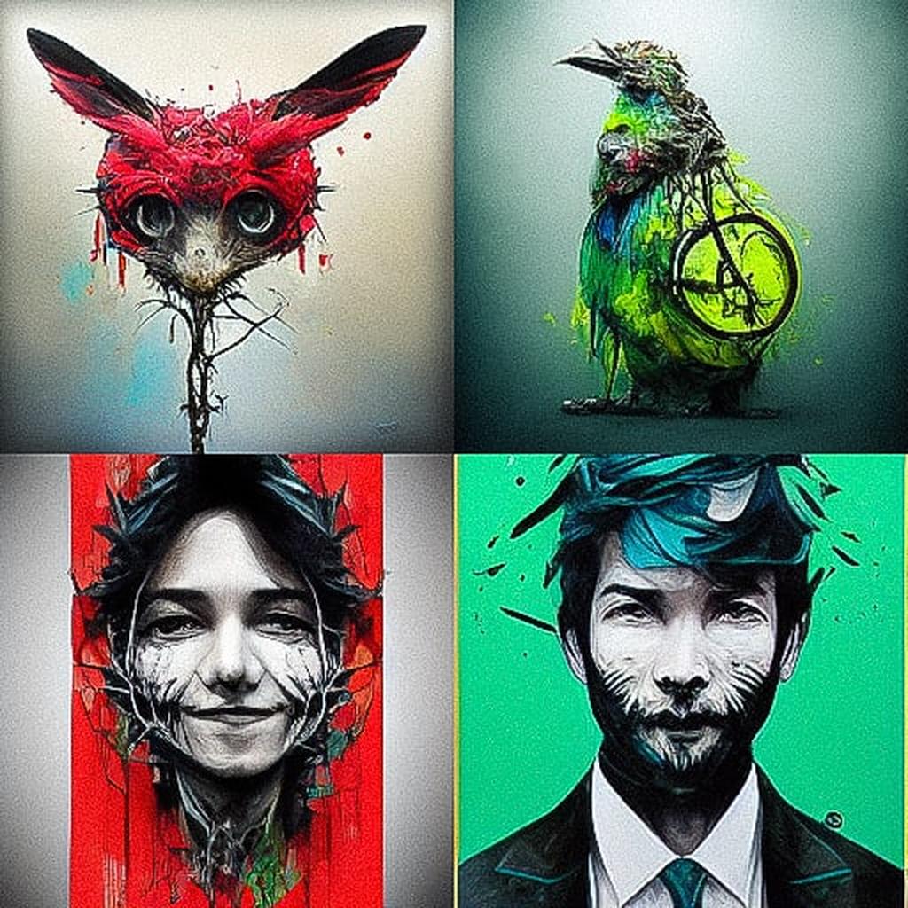Artur Bordalo style, Midjourney V3, render 1 of 4