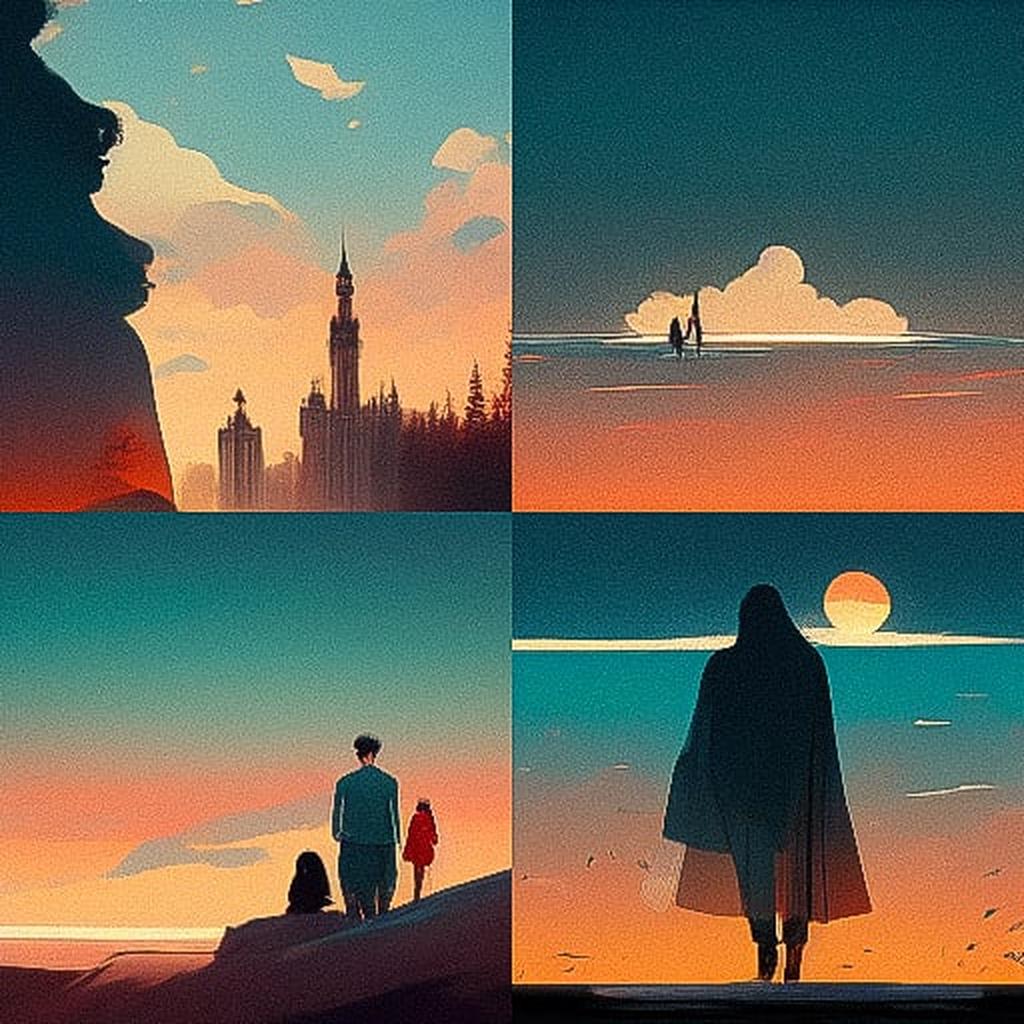 Atey Ghailan style, Midjourney V3, render 1 of 4