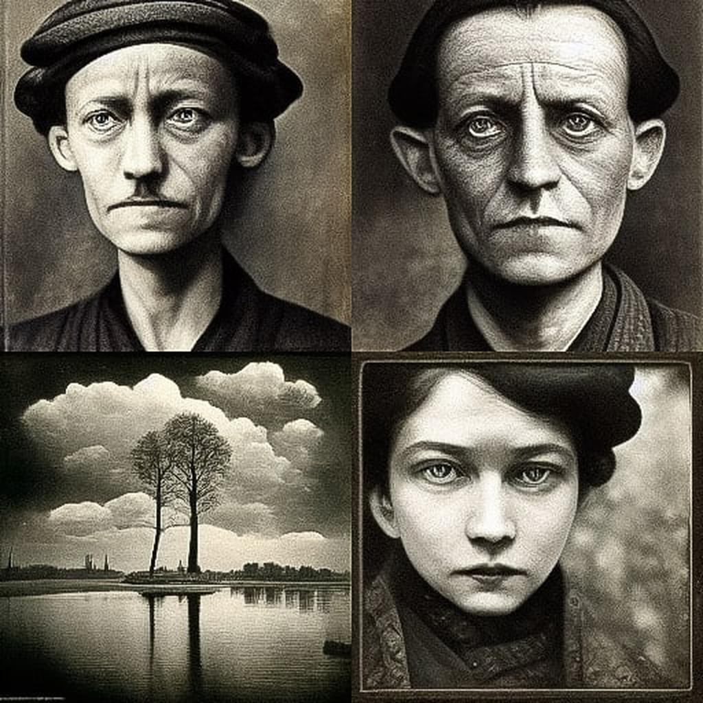 August Sander style, Midjourney V3, render 1 of 4