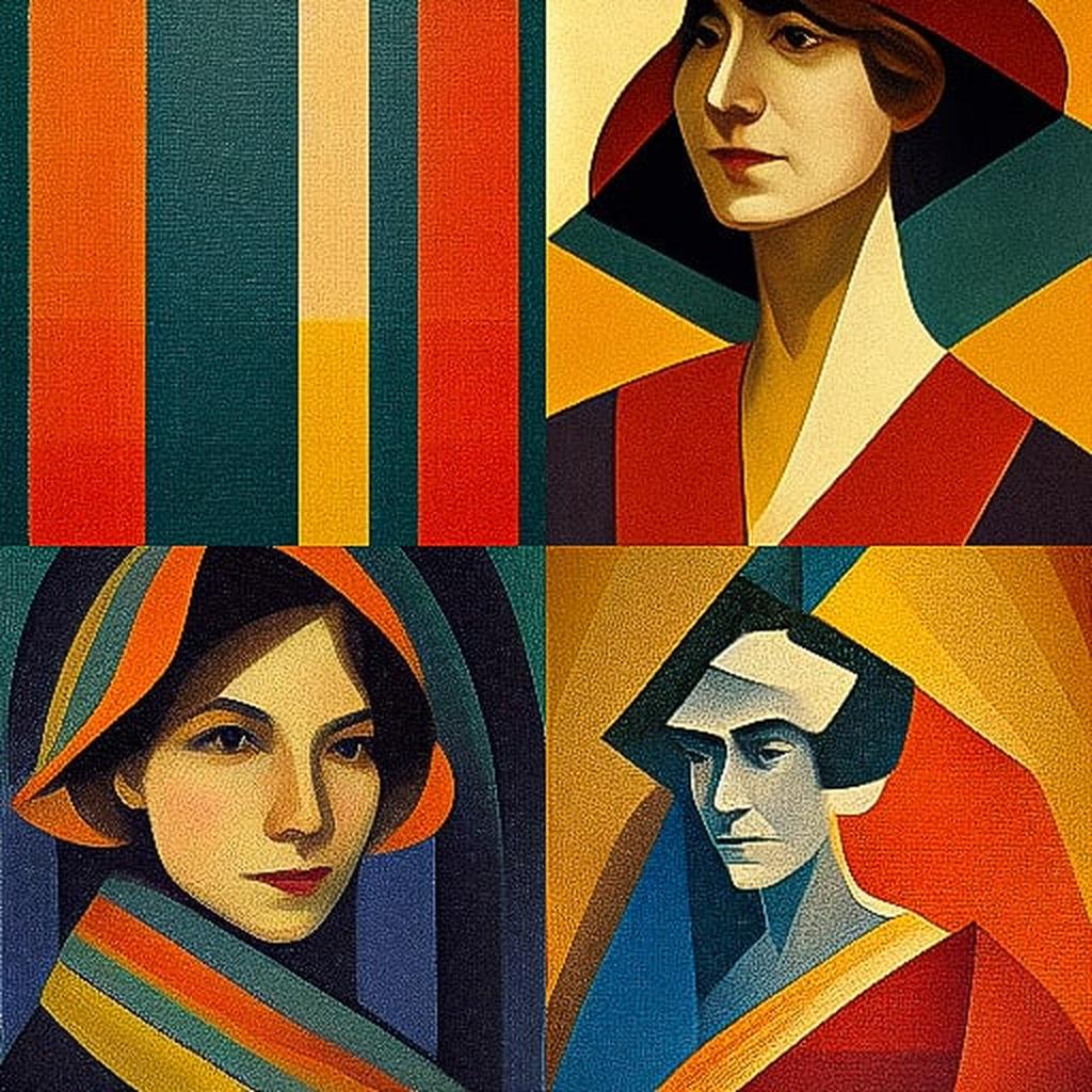 Auguste Herbin style, Midjourney V3, render 1 of 4