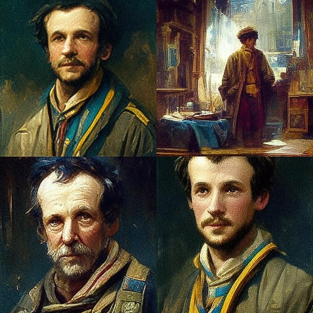 Augustus Edwin Mulready style, Midjourney V3, render 1 of 4