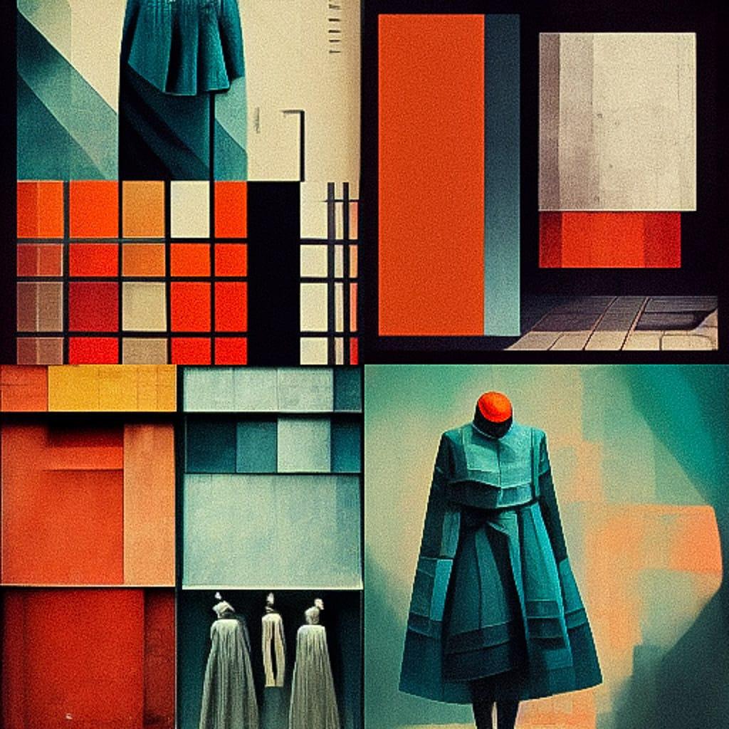 Avant-garde fashion style, Midjourney V3, render 1 of 4