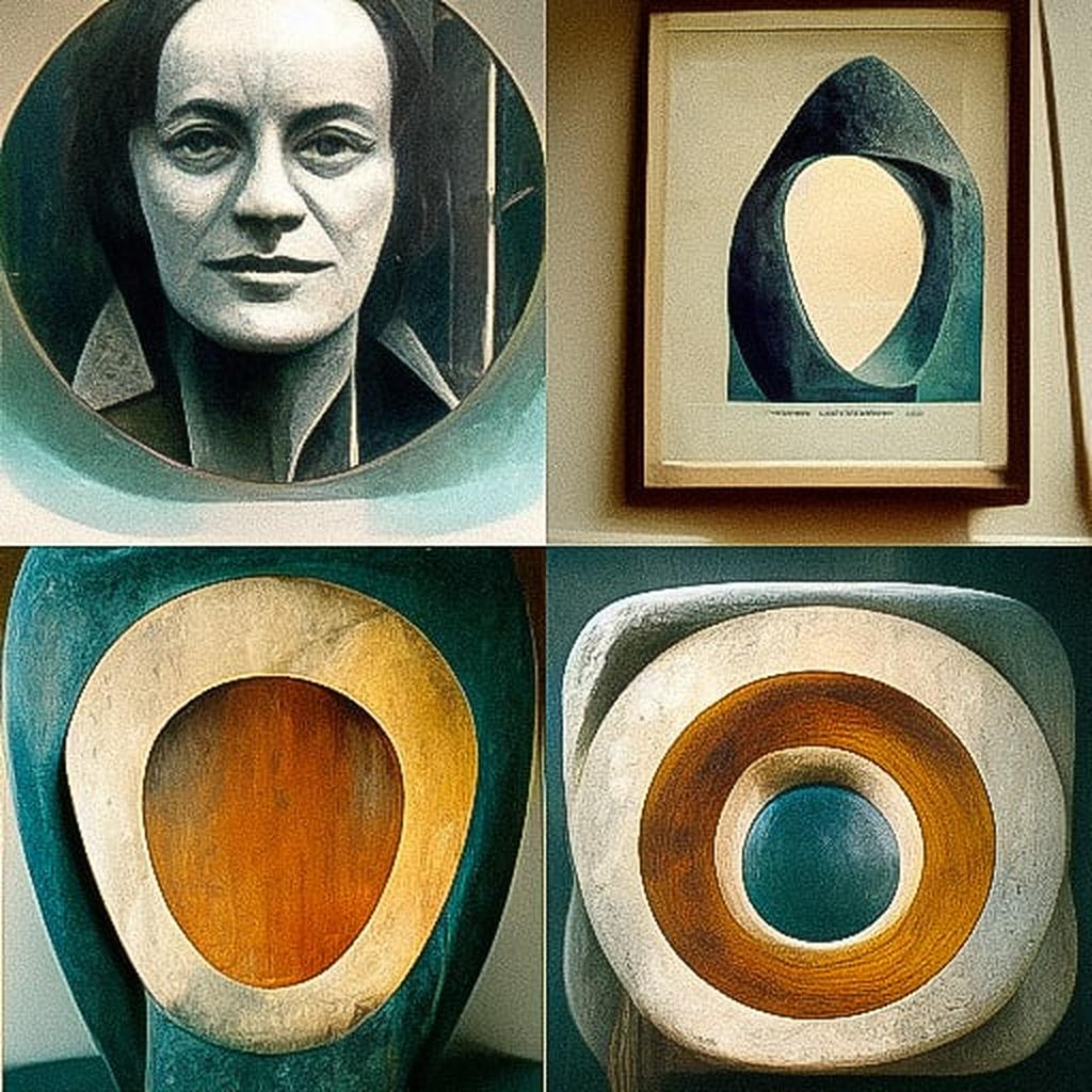 Barbara Hepworth style, Midjourney V3, render 1 of 4